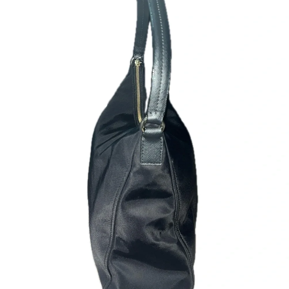 Kate Spade Nylon Purse, Leather Strap, Black